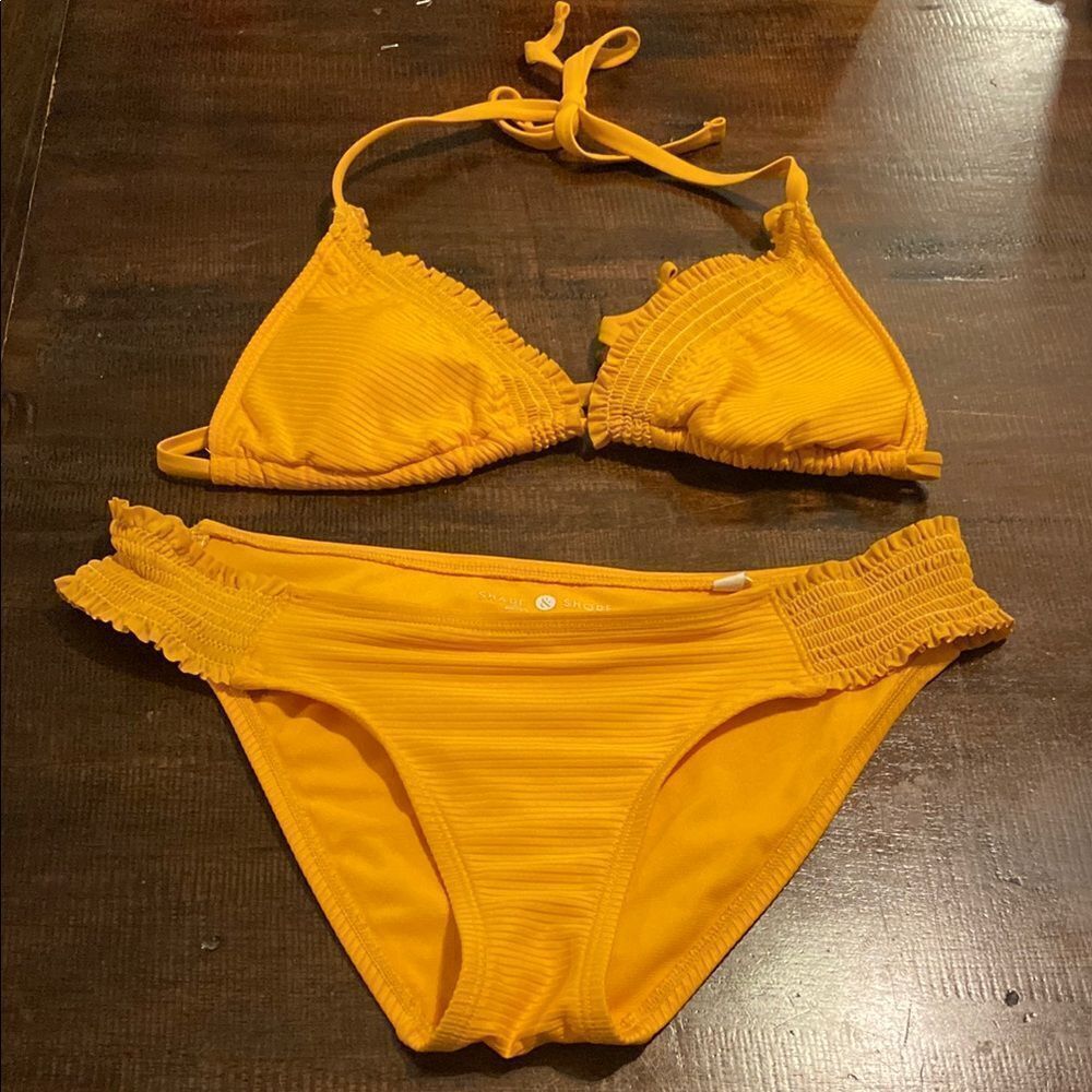 Shade & Shore Vibrant mustard yellow Bikini
